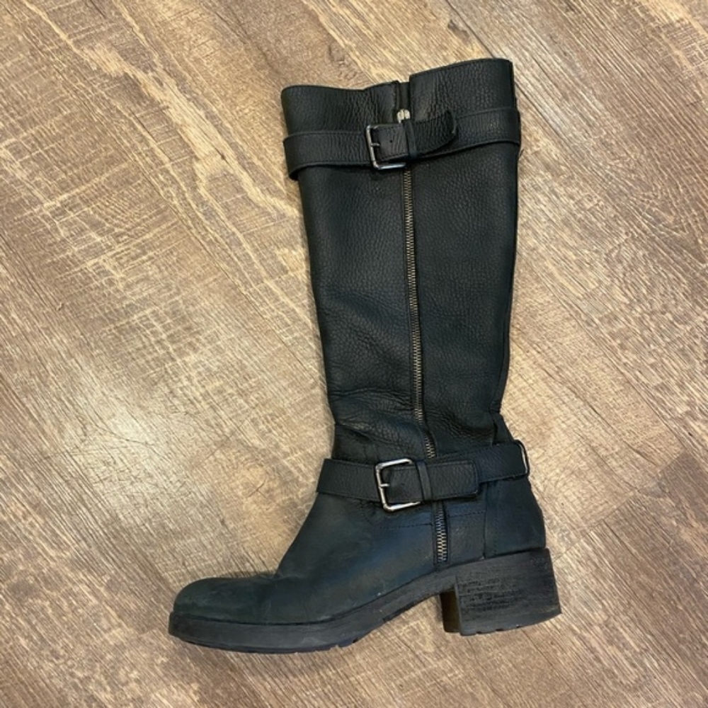 ISO Vera Wang Heavy Leather Moto Boots 8.5